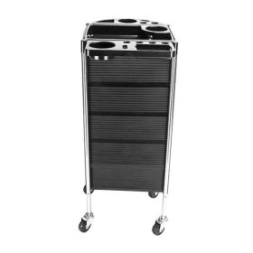 YC-Q7 5 Tiers Hairdresser Beauty Storage Trolley Black