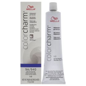 Color Charm Permanent Hair Color Gel - 9A 940 Pale Ash Blonde by Wella for Unisex - 2 oz Hair Color