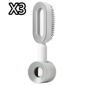 Self Cleaning Hair Brush For Women One-key Cleaning Hair Loss Airbag Massage Scalp Comb Anti-Static Hairbrush (Option: Set7)