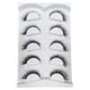 New 5Pairs High Quality Faux Eyelashes Handmade 3D Winged Natural Long Lashes Soft Cat Eye Fake Eyelash For Eye Makeup Wholesale