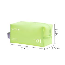 Portable Travel Cosmetic Bag, Cute Makeup Pouches, PU Leather Waterproof Toiletry Bags (Color: Green)