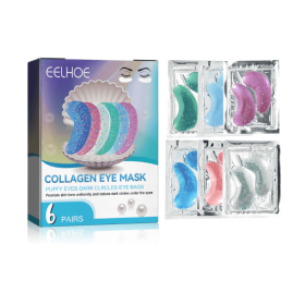 EELHOE Collagen Eye Mask Removes Fine Lines And Dark Circles Hydrating And Firming Lift Crystal Eye Mask (Quantity: 2PCS)