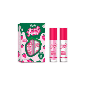 RUDE Berry Plump Plumping Lip Gloss Duo (Color: Pink Sugar & Crystal Clear Duo)