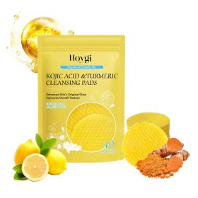 HOYGI Turmeric Acid Cleansing Pad Face Skin Pore Cleansing Makeup Remover Gentle Exfoliating Cleansing Pad (Specification: 3pcs)