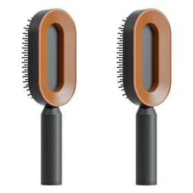 Self Cleaning Hair Brush For Women One-key Cleaning Hair Loss Airbag Massage Scalp Comb Anti-Static Hairbrush (Option: Set J)