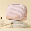 Round Cake Cosmetic Bag, Cosmetic Bag Cute Travel Organizer Pouch Set For Women PU Leather Waterproof Wash Bag, Large Capacity Advanced Feeling