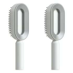 Self Cleaning Hair Brush For Women One-key Cleaning Hair Loss Airbag Massage Scalp Comb Anti-Static Hairbrush (Option: Set L)